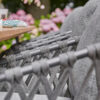 Nappa eleganckie krzesło ogrodowe antracytowe aluminium szare poduszki SUNS