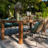 Nimes prostokątny teakowy stół ogrodowy 8 osób stół drewniany krzesła ogrodowe Vimine