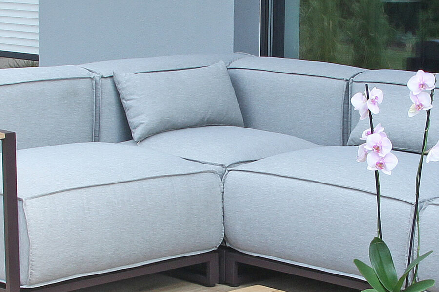 Soller nowoczesne modułowe meble ogrodowe aluminium sofa ogrodowa narożna rogówka Twojasiesta