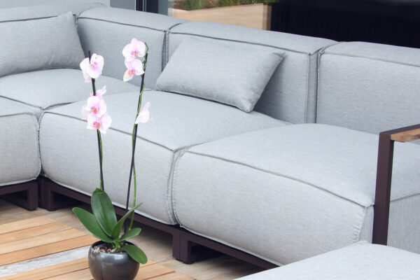 Soller nowoczesne modułowe meble ogrodowe aluminium sofa ogrodowa pojedyncza