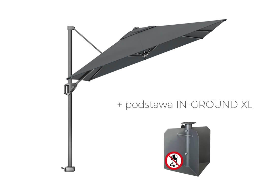 Parasol na taras Voyager T1 3 x 2 m z boczną nogą, wariant 64089