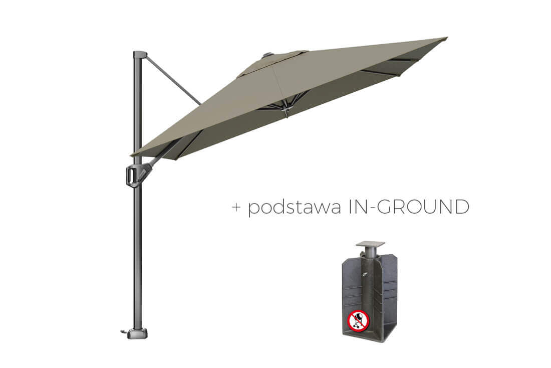 Parasol na taras Voyager T1 3 x 2 m z boczną nogą, wariant 64084