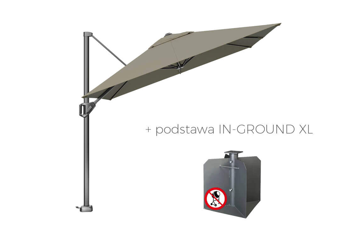 Parasol na taras Voyager T1 3 x 2 m z boczną nogą, wariant 64088