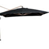 Parasol ogrodowy Icon 3.5 x 3.5 m kwadratowy kolor dąb bez podstawy faded black zgaszona czerń luksusowe parsole ogrodowe Platinum