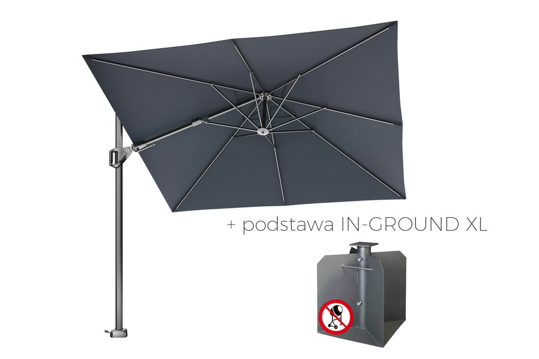 Parasol ogrodowy Voyager T2 2.7 x 2.7 m z boczną nogą, wariant 64218