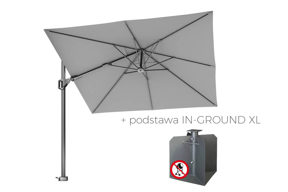 Parasol ogrodowy Voyager T2 2.7 x 2.7 m z boczną nogą, wariant 64217