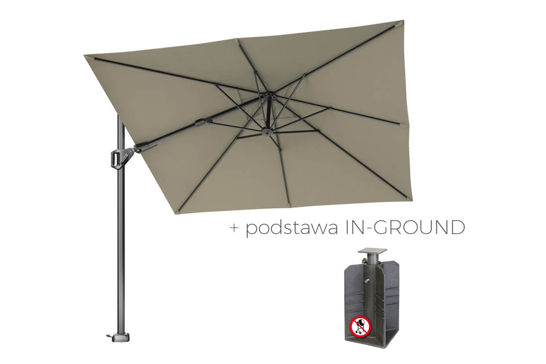 Parasol ogrodowy Voyager T2 2.7 x 2.7 m z boczną nogą, wariant 64212