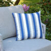 Passo błękit paryski poduszka ogrodowa wzór linie Twojasieta ozdobne poduszki ogrodowe