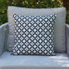 Passo czarno-biała poduszka ogrodowa ozdobna wzór mozaika Twoja Siesta ozdobne poduszki ogrodowe