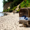 St Tropez kosz plażowy rattanowy podwójny Vimine meble ogrodowe rattanowe