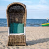 St Tropez kosz plażowy rattanowy pojedynczy Vimine meble ogrodowe rattanowe