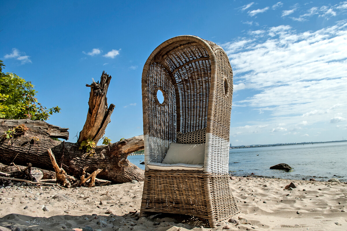 St Tropez kosz plażowy rattanowy pojedynczy Vimine Twoja Siesta luksusowe meble ogrodowe