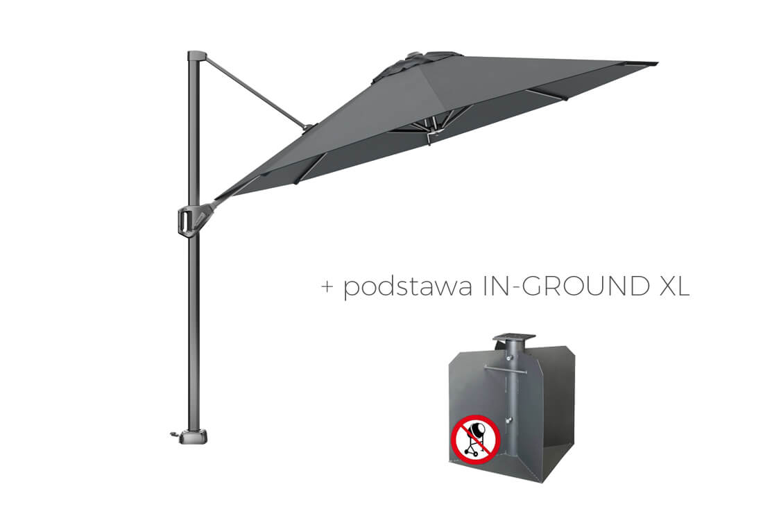 Voyager T1 parasol ogrodowy Ø 3 m z boczną nogą, wariant 64153