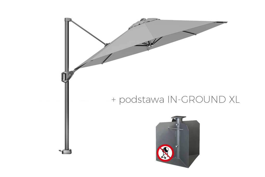 Voyager T1 parasol ogrodowy Ø 3 m z boczną nogą, wariant 64154