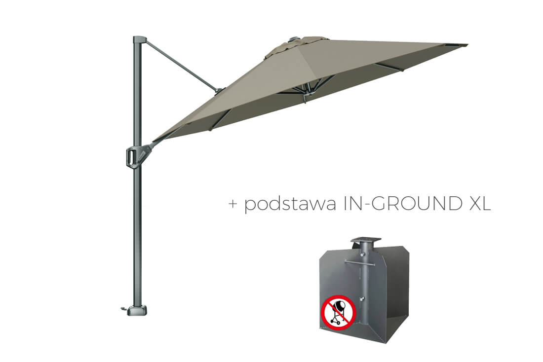 Voyager T1 parasol ogrodowy Ø 3 m z boczną nogą, wariant 64152