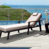 Emoti boczny stolik ogrodowy aluminium antracytowe leżak ogrodowy Higold luksusowe meble ogrodowe