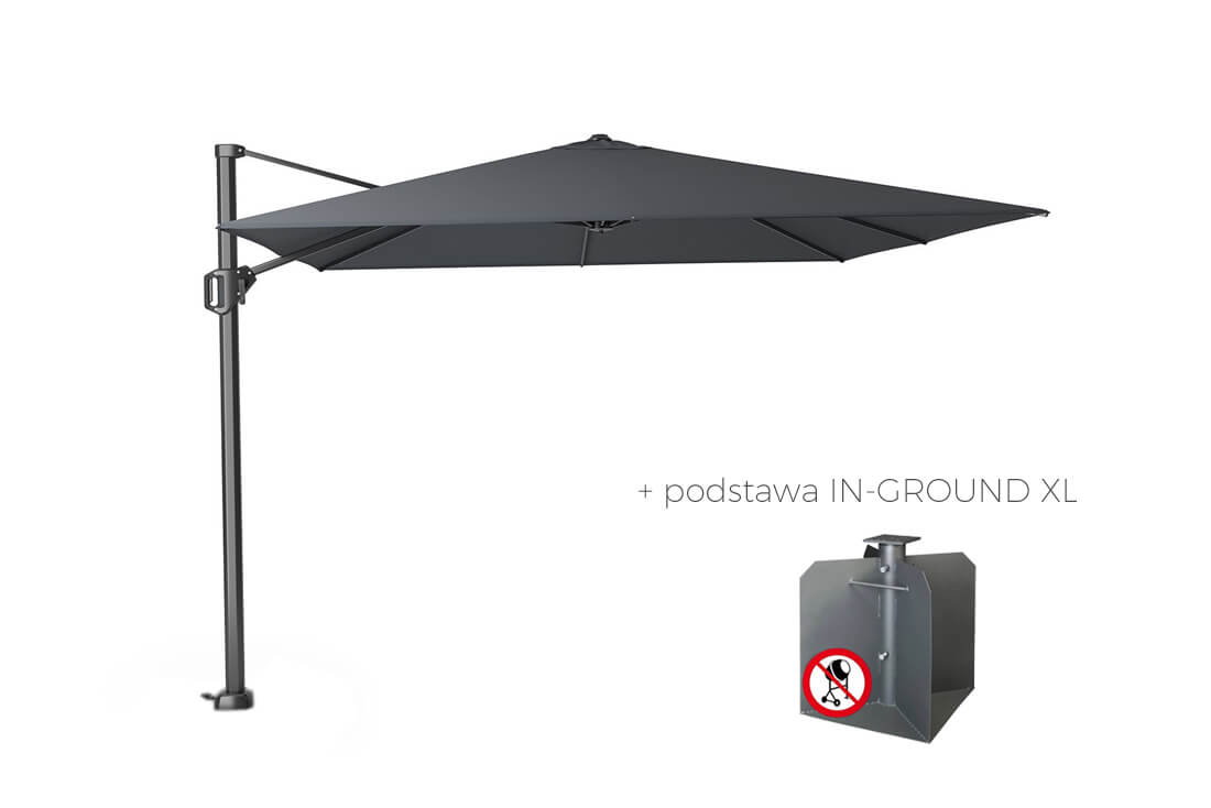Parasol ogrodowy Challenger T1 3 x 3 m z boczną nogą, wariant 64772