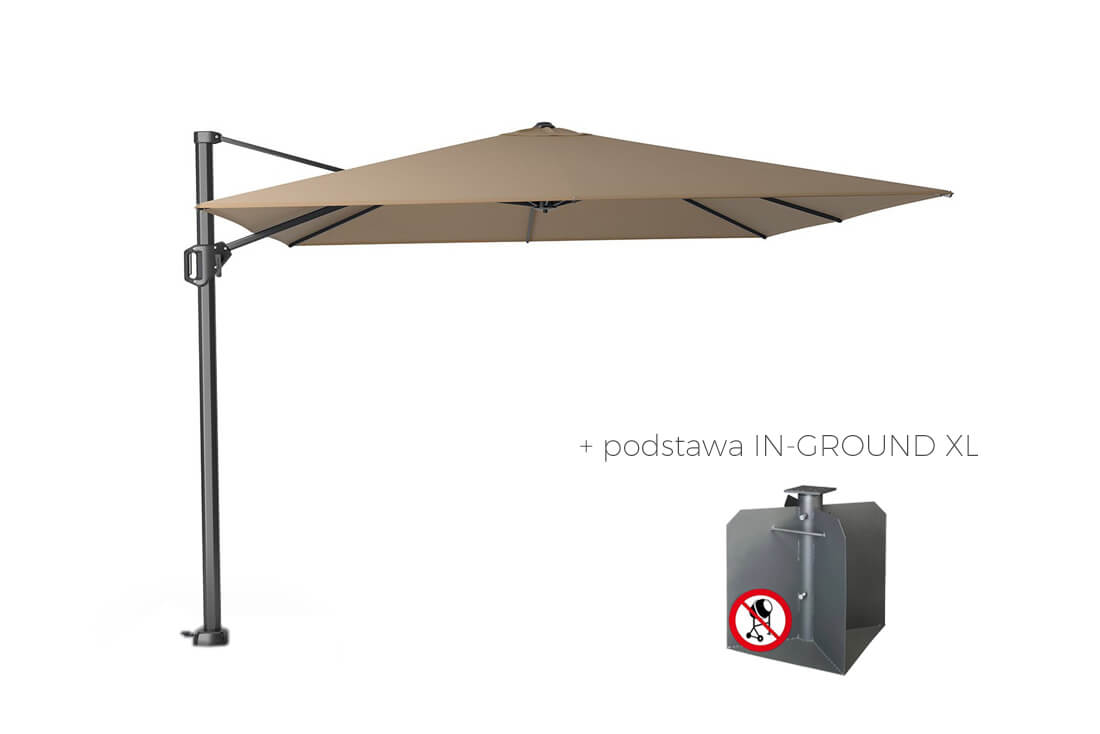 Parasol ogrodowy Challenger T1 3 x 3 m z boczną nogą, wariant 64773