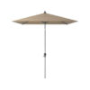 Parasol tarasowy Riva 2.5 x 2 m szarobeżowa tkanina Taupe bez podstawy parasole ogrodowe Platinum