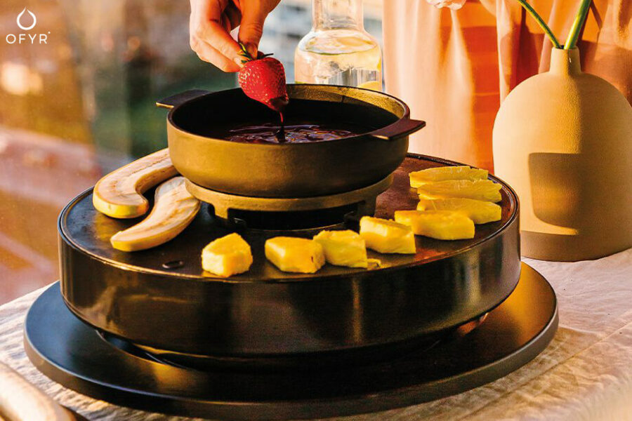 Akcesoria żeliwne Ofyr Tabl'O ruszt garnek fondue grill stołowy OFYR luksusowe grille ogrodowe