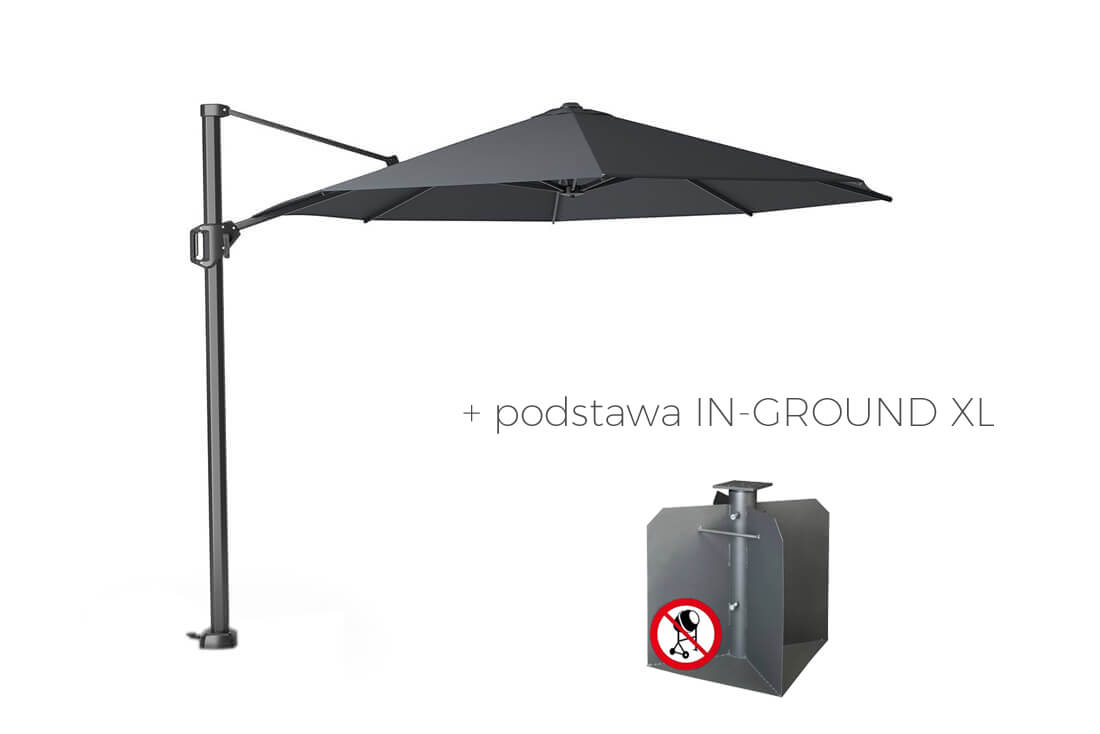 Parasol ogrodowy Challenger T1 Ø 3.5 m, wariant 65101