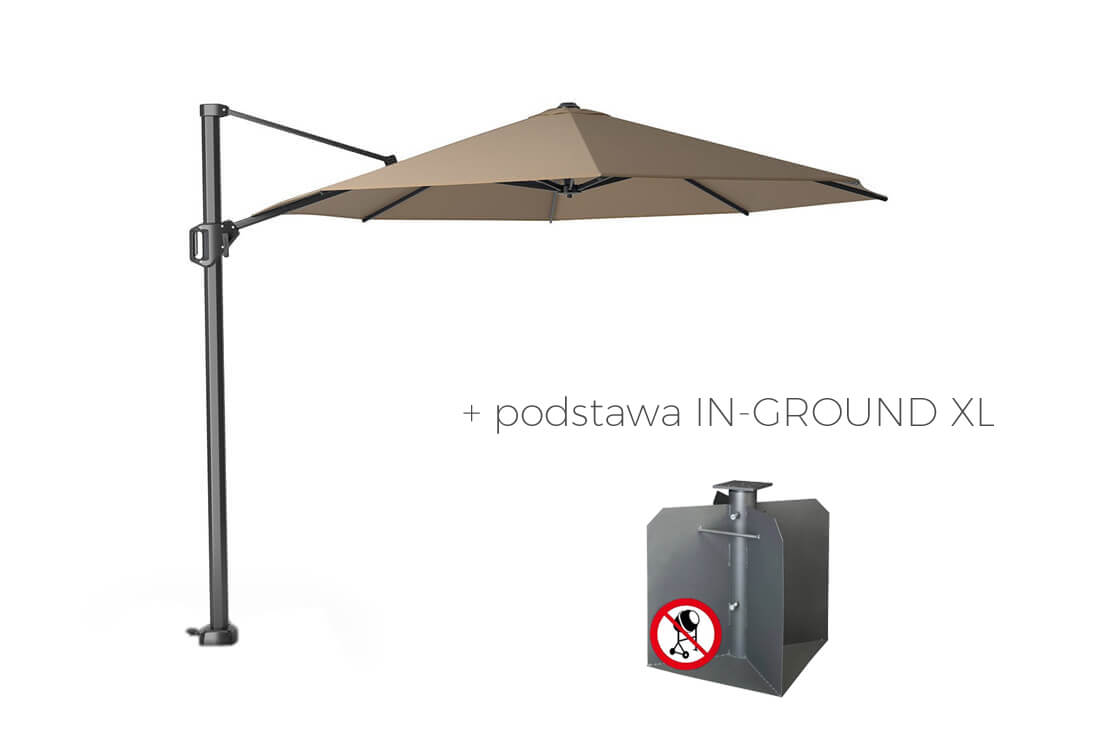 Parasol ogrodowy Challenger T1 Ø 3.5 m, wariant 65102