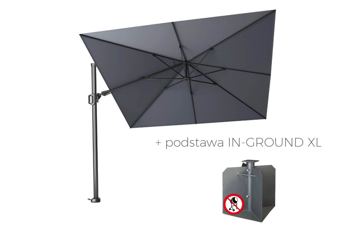 Parasol ogrodowy Challenger T2 3 x 3 m z boczną nogą, wariant 65782