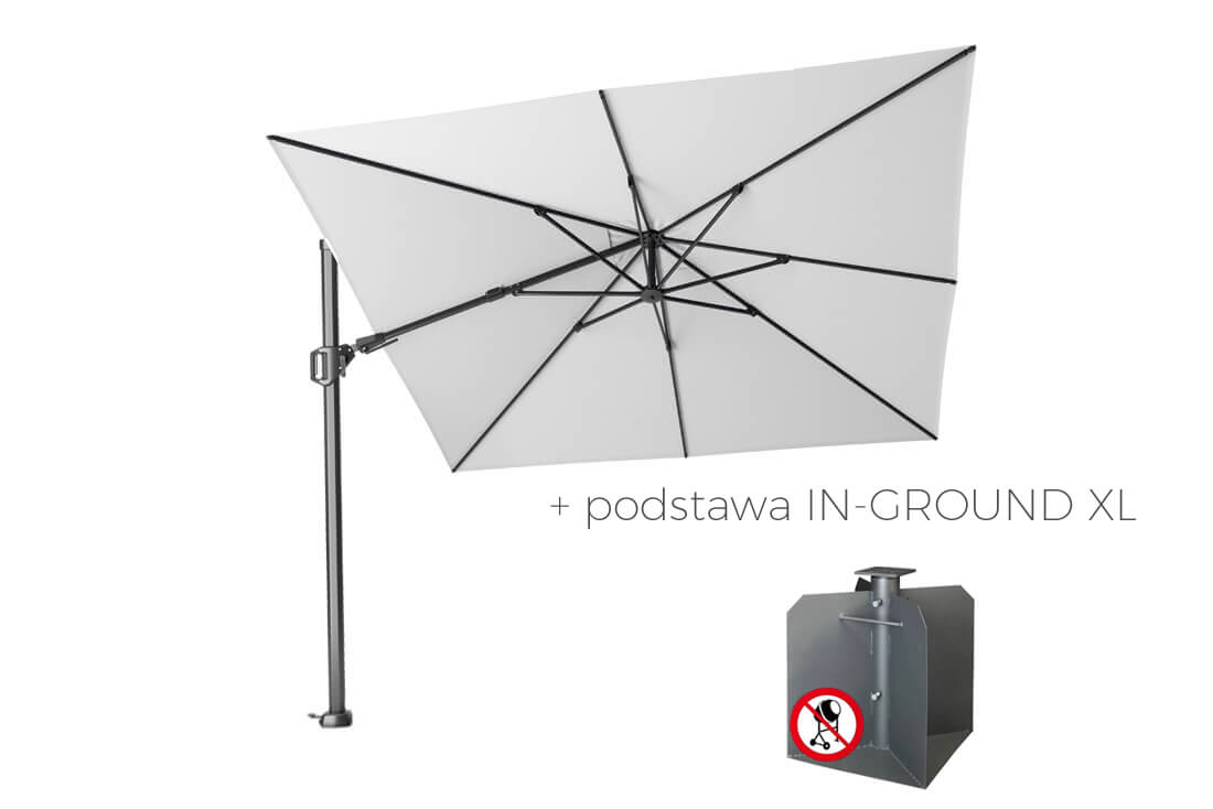 Parasol ogrodowy Challenger T2 3 x 3 m z boczną nogą, wariant 65780