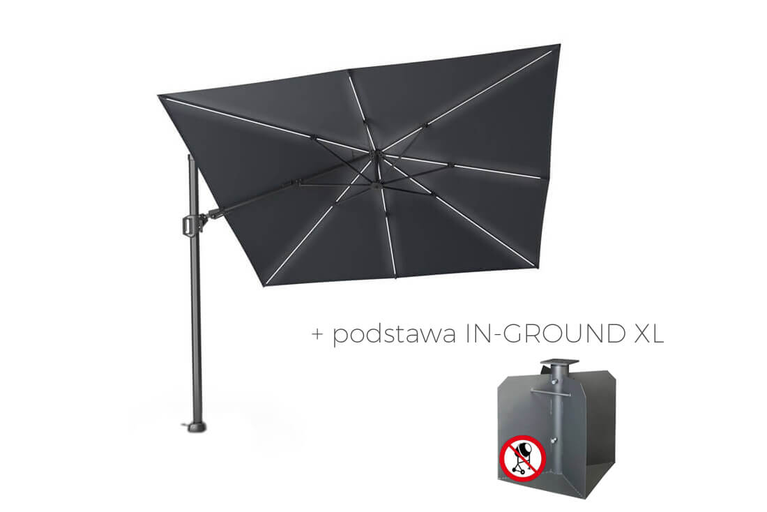 Parasol ogrodowy Challenger T2 GLOW 3 x 3 m z podświetleniem, wariant 65824