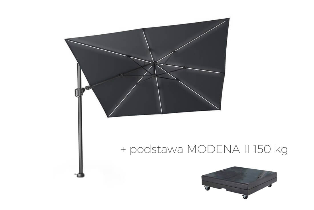 Parasol ogrodowy Challenger T2 GLOW 3 x 3 m z podświetleniem, wariant 65820