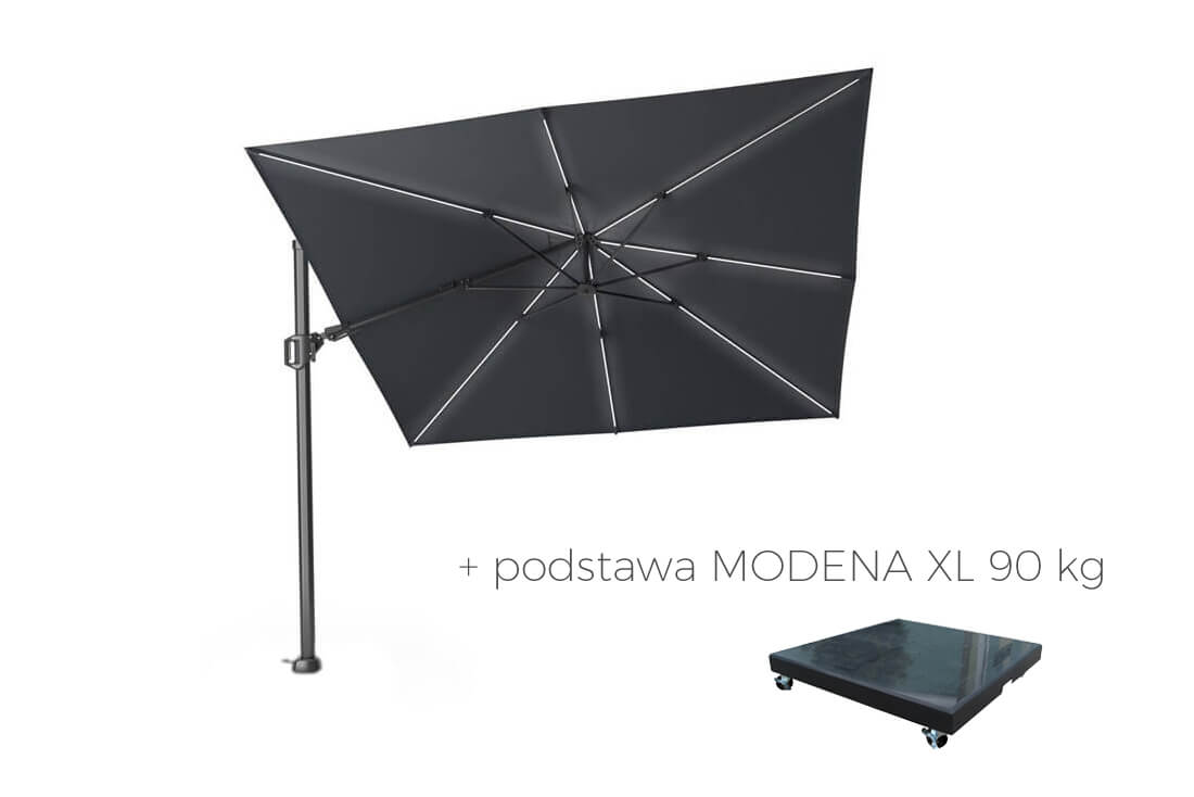 Parasol ogrodowy Challenger T2 GLOW 3 x 3 m z podświetleniem, wariant 65817