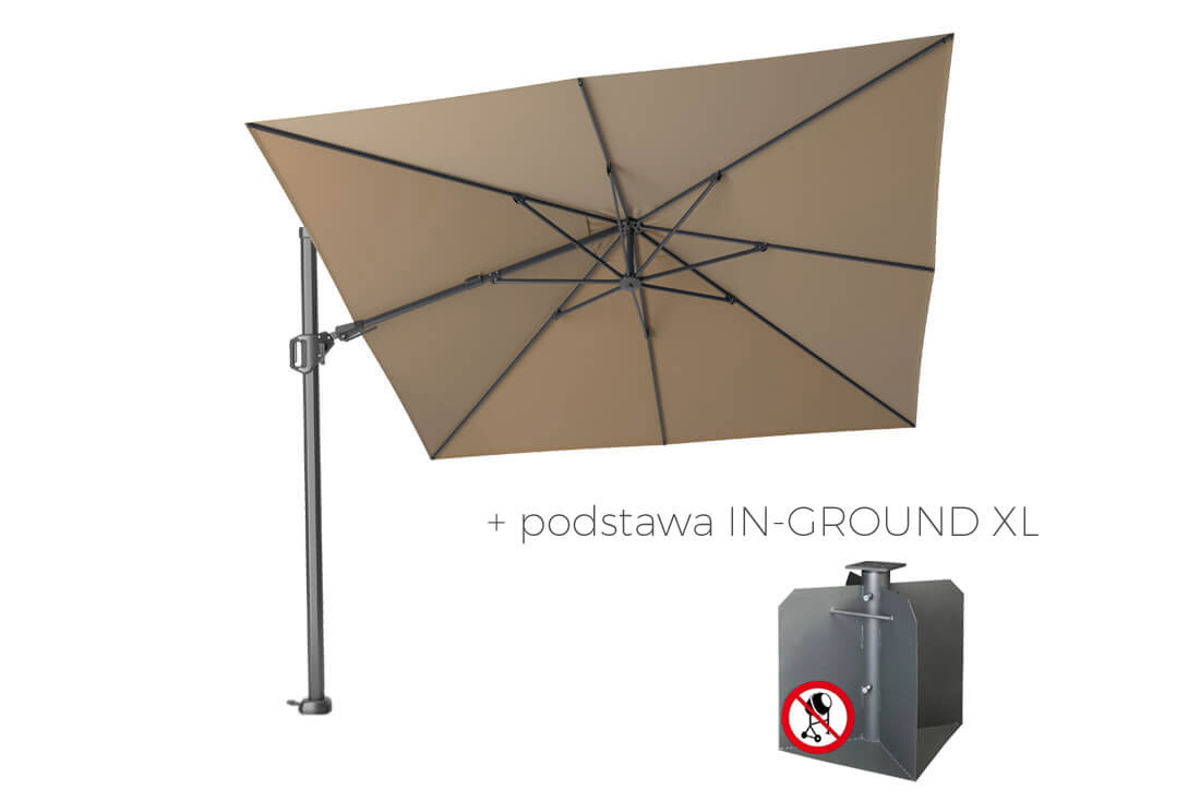 Parasol ogrodowy Challenger T2 GLOW 3 x 3 m z podświetleniem, wariant 65823