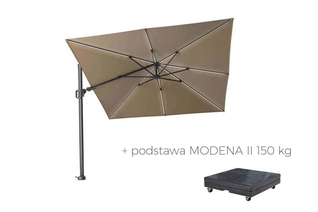 Parasol ogrodowy Challenger T2 GLOW 3 x 3 m z podświetleniem, wariant 65819