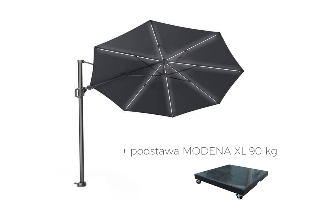 Parasol ogrodowy Challenger T2 GLOW Ø 3.5 m z podświetleniem, wariant 65924