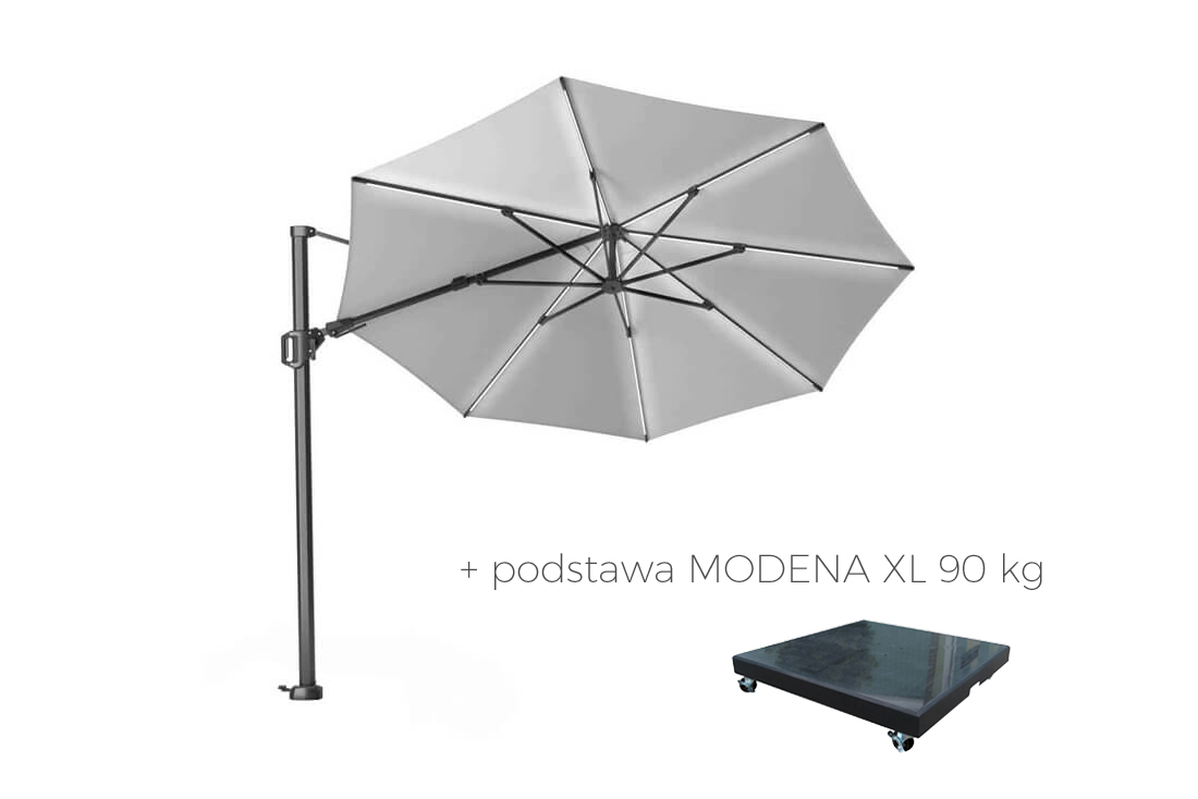 Parasol ogrodowy Challenger T2 GLOW Ø 3.5 m z podświetleniem, wariant 65925