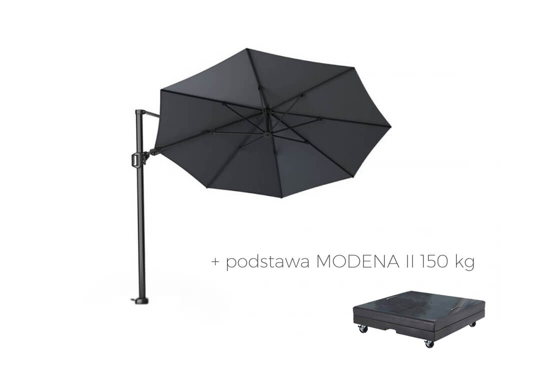 Parasol ogrodowy Challenger T2 Ø 3.5 m z boczną nogą, wariant 65904