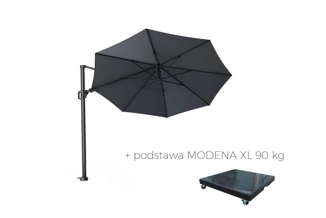 Parasol ogrodowy Challenger T2 Ø 3.5 m z boczną nogą, wariant 65901
