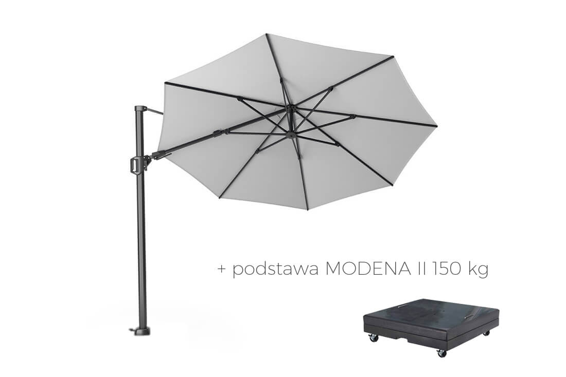 Parasol ogrodowy Challenger T2 Ø 3.5 m z boczną nogą, wariant 65902