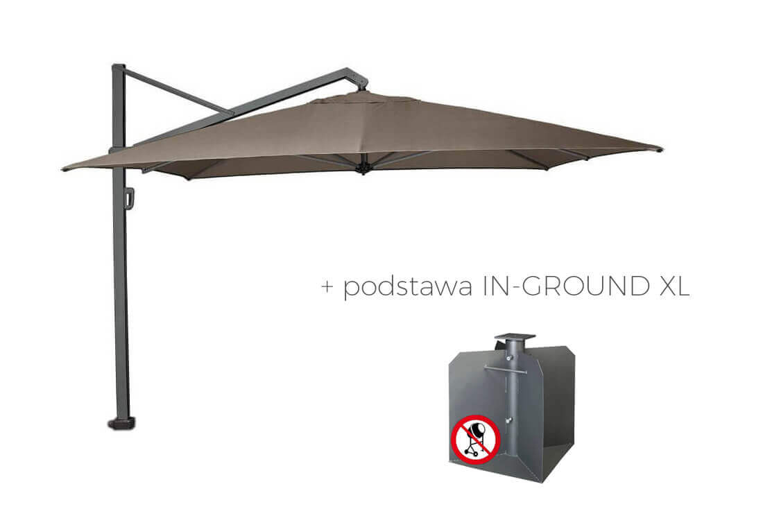 Parasol ogrodowy Icon 3.5 x 3.5 m kwadratowy, wariant 64354