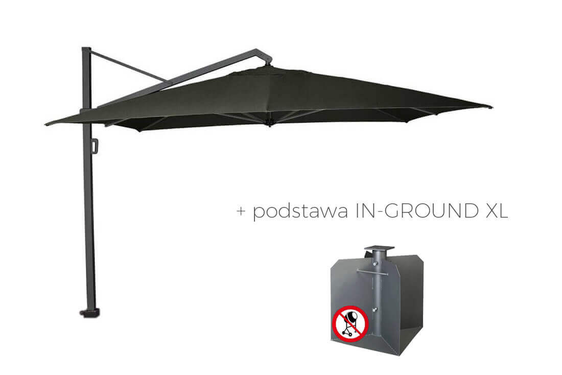 Parasol ogrodowy Icon 3.5 x 3.5 m kwadratowy, wariant 64357