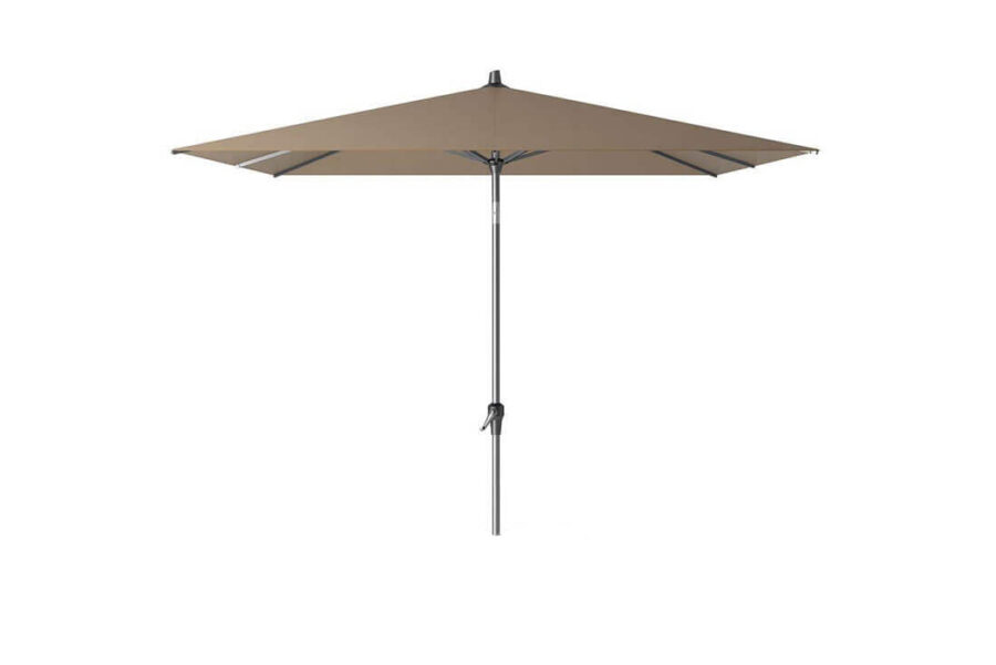 Parasol ogrodowy Riva 2.5 x 2.5 m z centralną nogą kwadratowy bez podstawy kolor taupe szarobeżowy Platinum parasole ogrodowe