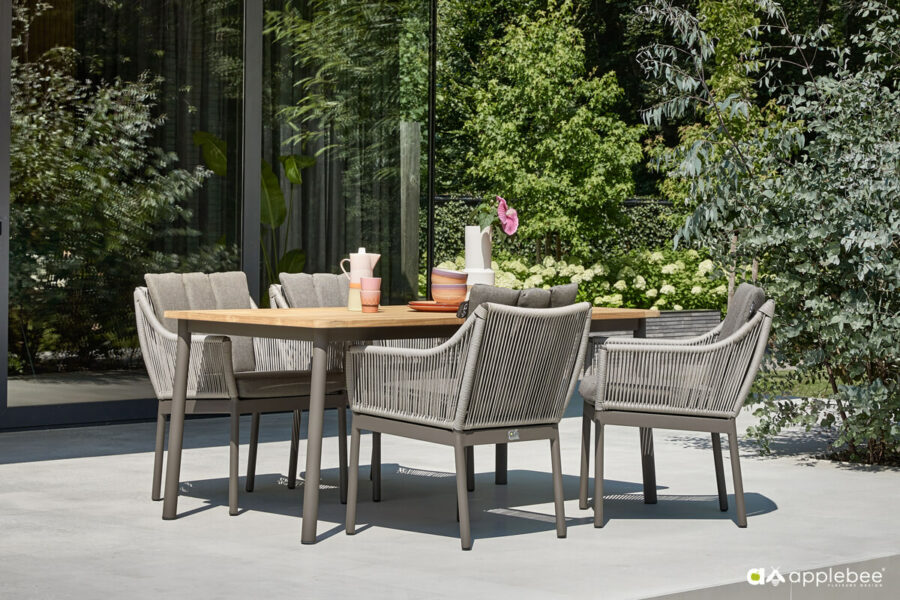 Bijou zestaw stołowy meble ogrodowe aluminiowe Apple Bee luksusowe meble ogrodowe