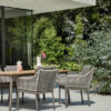 Bijou zestaw stołowy meble ogrodowe aluminiowe plecione krzesła ogrodowe Apple Bee luksusowe meble ogrodowe