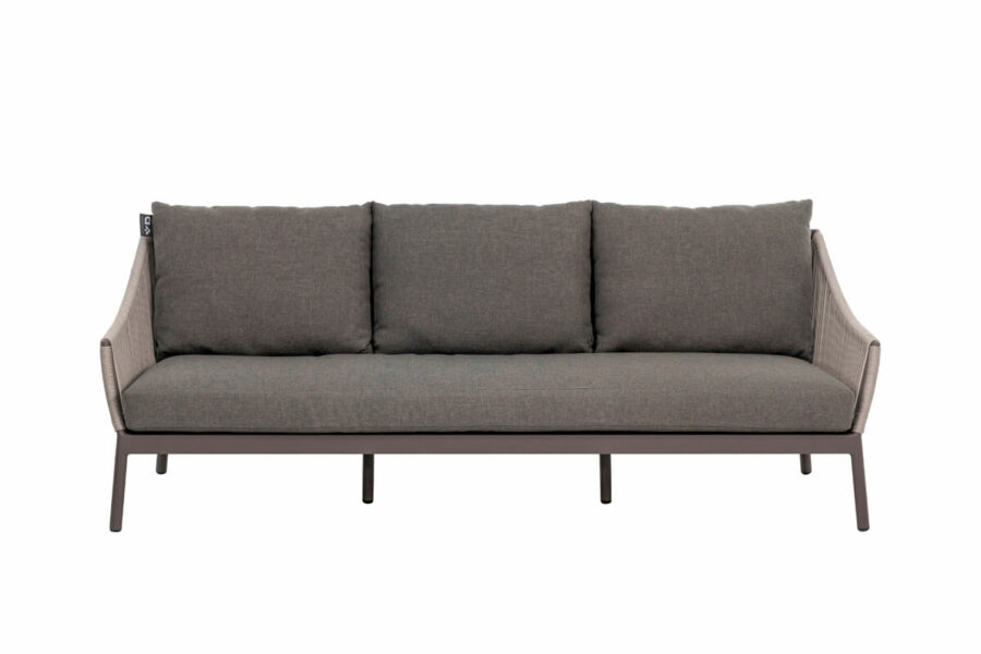 Bijou zestaw wypoczynkowy meble ogrodowe aluminiowe sofa ogrodowa 3 osobowa szara Apple Bee meble ogrodowe aluminium