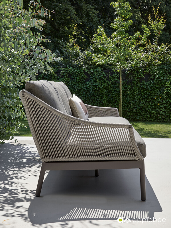 Bijou zestaw wypoczynkowy meble ogrodowe aluminiowe sofa ogrodowa z podłokietnikami Apple Bee meble ogrodowe aluminium
