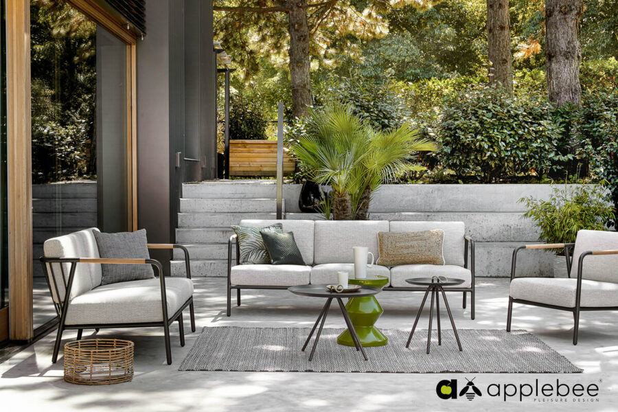 Elle Alu ogrodowy zestaw wypoczynkowy aluminiowy Apple Bee luksusowe meble ogrodowe