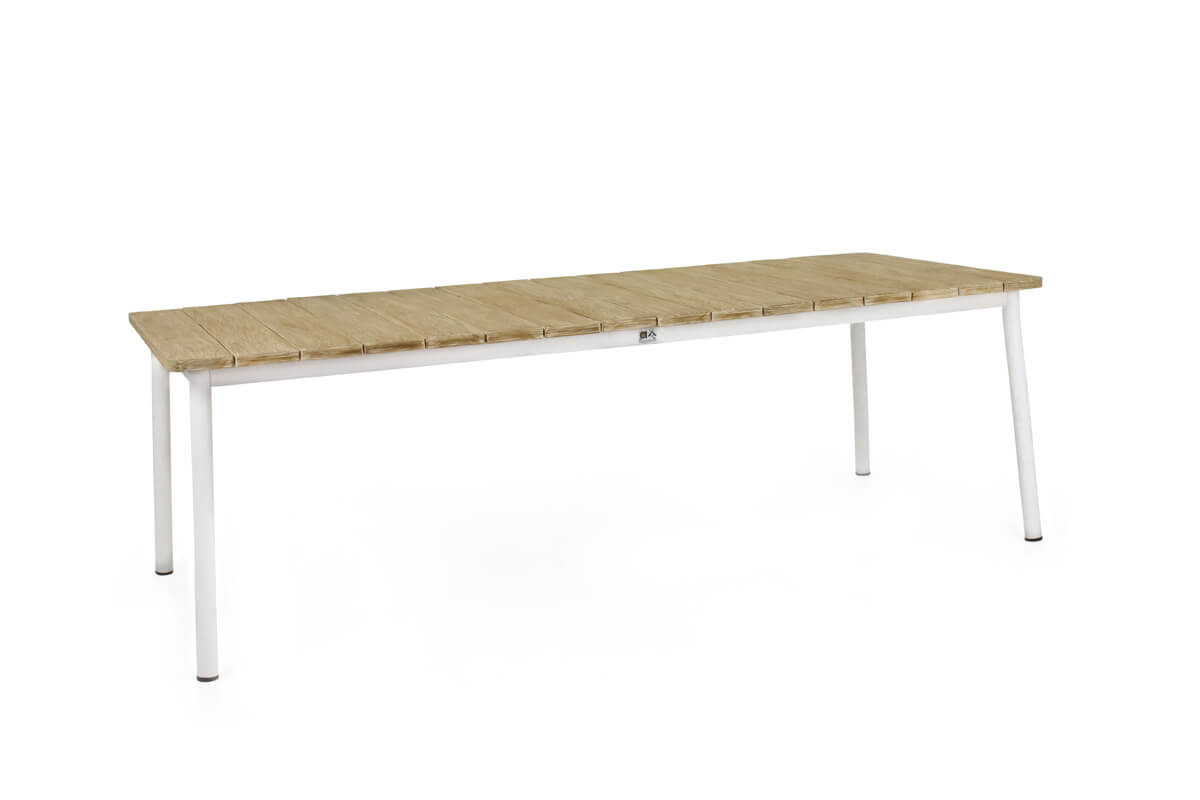 Milou White luksusowe meble stołowe technorattan elementy zestawu stół ogrodowy Apple Bee luksusowe meble ogrodowe