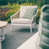 Milou White meble ogrodowe technorattan zestaw wypoczynkowy biały - fotel ogrodowy biały