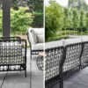 Pure zestaw mebli ogrodowych wypoczynkowych fotel ogrodowy sofa aluminium lina Apple Bee luksusowe meble ogrodowe