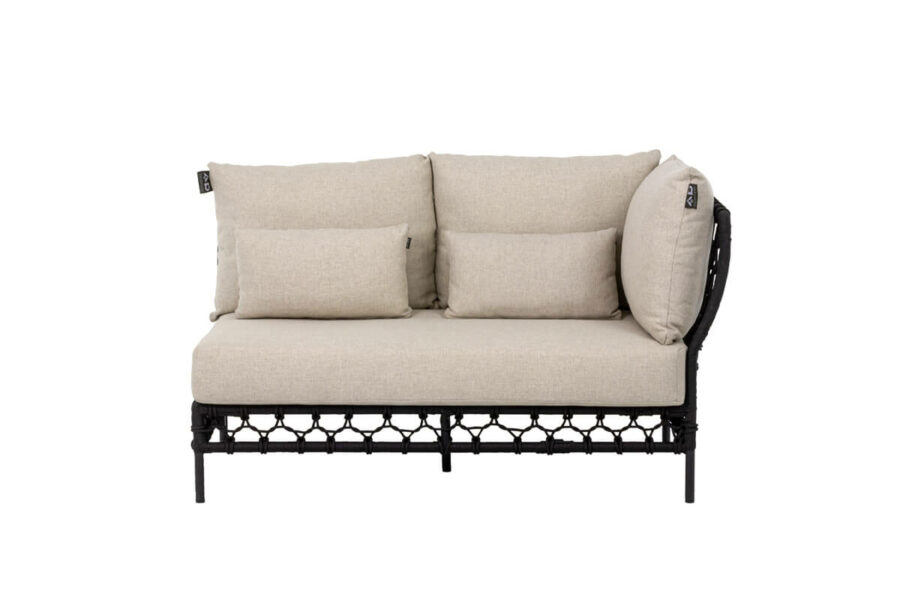 Pure zestaw mebli ogrodowych wypoczynkowych sofa ogrodowa prawa plecionka Apple Bee meble ogrodowe aluminiowe